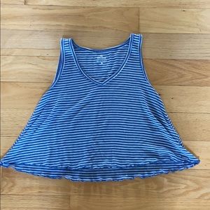 Blue and White stripped tank top